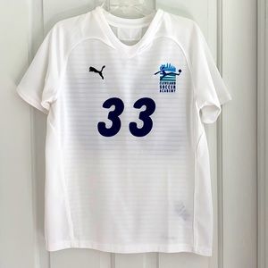 🎁2/$12 Puma athletic white shirt sleeve jersey top